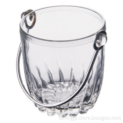 Ice bucket with chrome metal handle 1L and 1.5L